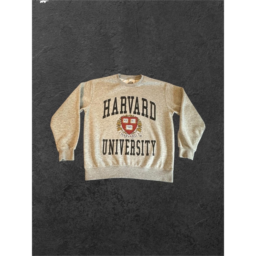 Harvard University Sweatshirt Small Grey Collegiate Crewneck Graphic Embroidered